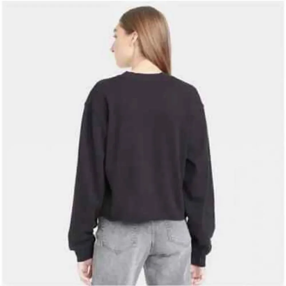 New the Rolling Stones Christmas Santa Hat Cropped fleece Sweatshirt